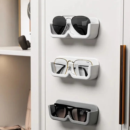 10PCS Eyeglasses Organizer Wall Mounted No-Punch Sunglasses Organizer Premium Sunglasses Display Case Home Storage