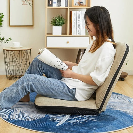 Lazy Sofa Foldable Tatami Floor Chair High Back Support Lounger Multi-Functional Reading Seat Ergonomic Bay Window Bed Seat