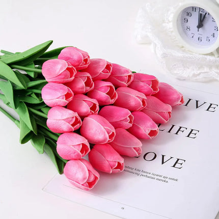 10Pcs Artificial Realistic Touch Tulip Flowers