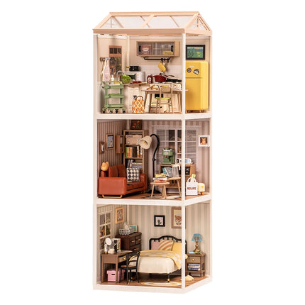 Robotime Rolife 3D Puzzle Model Super Store Series Happy Meals Kitchen Plastic DIY Miniature House Kit Building Blocks Kits
