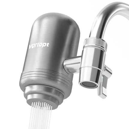 Stainless Steel Faucet Tap Water Filter Purifier System, NSF Certified Reduces Lead, Chlorine & Bad Taste Kitchen