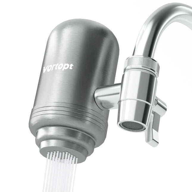 Stainless Steel Faucet Tap Water Filter Purifier System, NSF Certified Reduces Lead, Chlorine & Bad Taste Kitchen