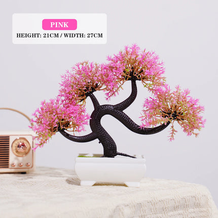 Artificial Bonsai Tree Potted Plant Small Table Decor