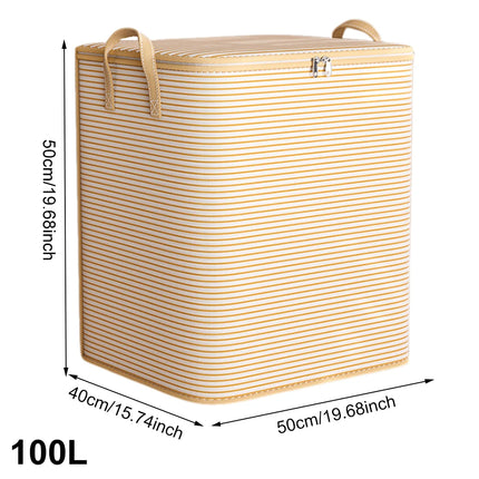 1pc Household Quilt Clothing Foldable Storage Box Non-woven Large Capacity Blanket Bedding Organizing Bag Dustproof Cabinet Box