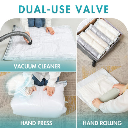 TAILI 20PCS Vacuum Storage Bags Wardrobe Organizer Vacuum Seal Bag Space Saving Bags for Clothes Pillow Bedding Blanket Storage