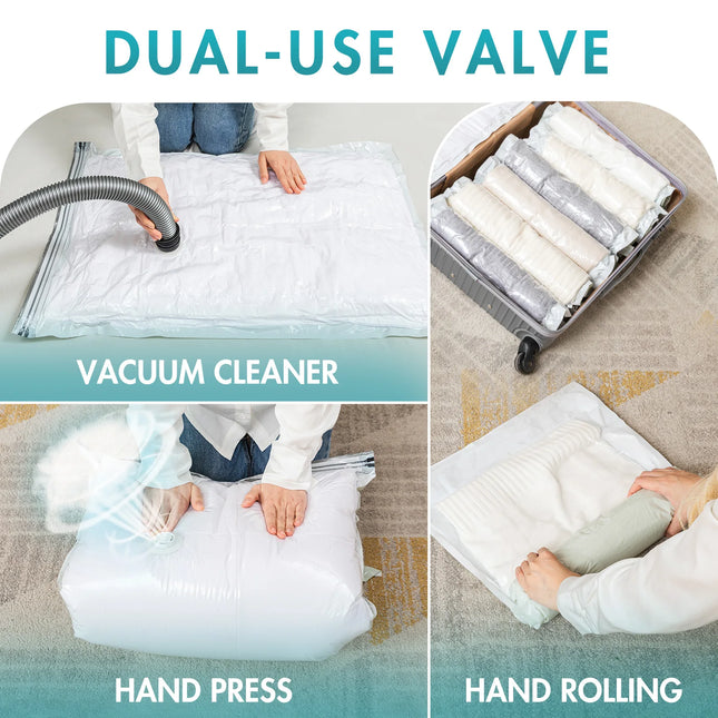 TAILI 20PCS Vacuum Storage Bags Wardrobe Organizer Vacuum Seal Bag Space Saving Bags for Clothes Pillow Bedding Blanket Storage