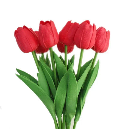 3/5PCS Artificial Tulip Bouquet Real Touch Flowers