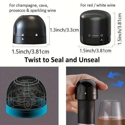 Black Wine Bottle Stopper
