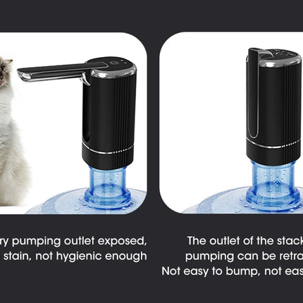 Water Dispensers Foldable Water Bottle Pump Automatic Dispenser Pump Button Control Portable Electric Water Dispenser for Home