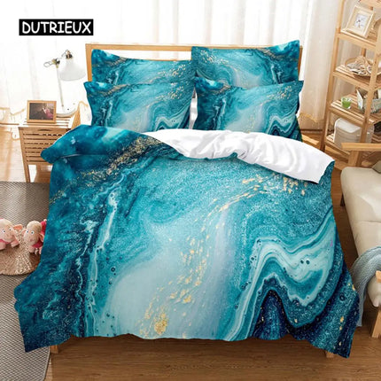 Colored Marble Bedding Set Duvet Cover Set 3d Bedding Digital Printing Bed Linen Queen Size Bedding Set Fashion Design