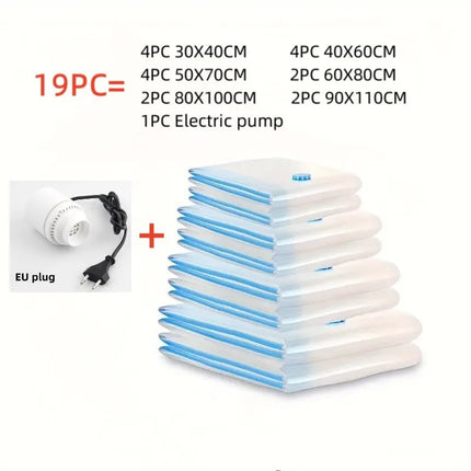 Vacuum Storage Bags More Space Save Compression Travel Seal Zipper for Clothes Pillows Bedding Closet Home Organizer