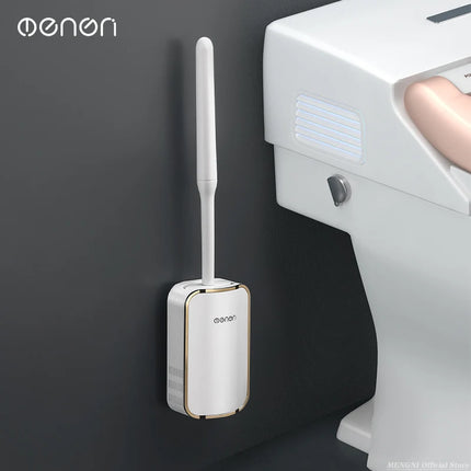 Wall-Mounted Quick-Drain Toilet Brush Set