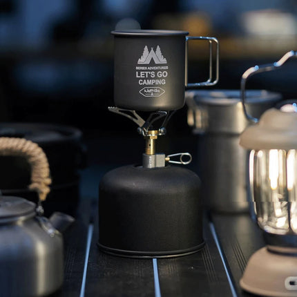 300ML Camping Water Cup Aluminium Alloy Hiking Mug Foldable Handle Travel Coffee Cup Ultra-Light Outdoor Kitchen Equipment