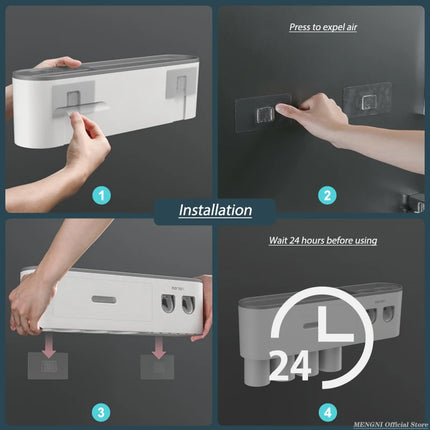 Magnetic Adsorption Inverted Toothbrush Holder