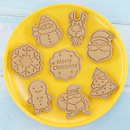 Multiple Sets DIY Cake Decorating Tools Christmas Cookie Cutters Cartoon Biscuit Mould DIY Fondant Mold Baking Tools for Kitchen