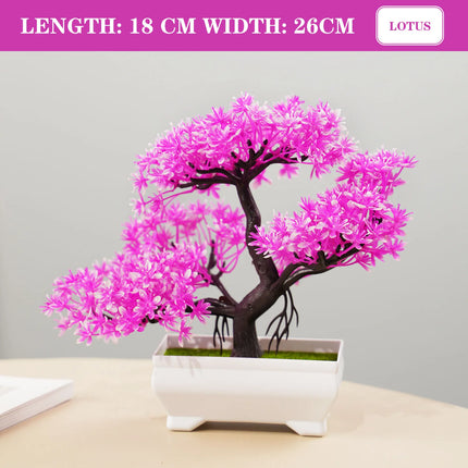 Artificial Bonsai Tree Potted Plant Small Table Decor