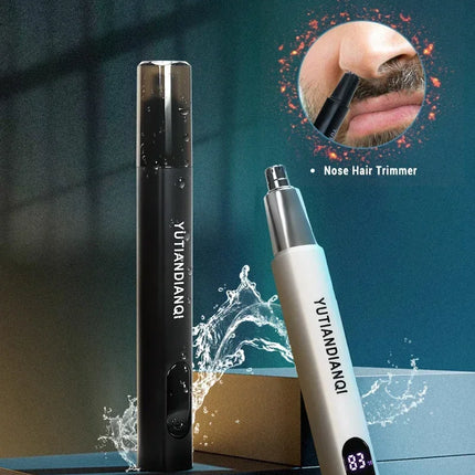 2 In 1 Electric Portable Ear And Nose Hair Trimmer Clipper 2024 Professional Painless Portable Eyebrow For Men