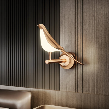 Nordic Golden Bird LED Wall Lamp