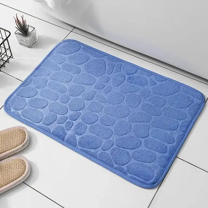 Embossed Fiber Anti-Slip Bathroom Pebble Floor Mat