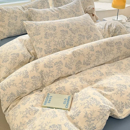 Floral Style Duvet Cover Sets Single/Queen/King Soft Washed Cotton Bed Cover Sets 240x220 Bedding Sets