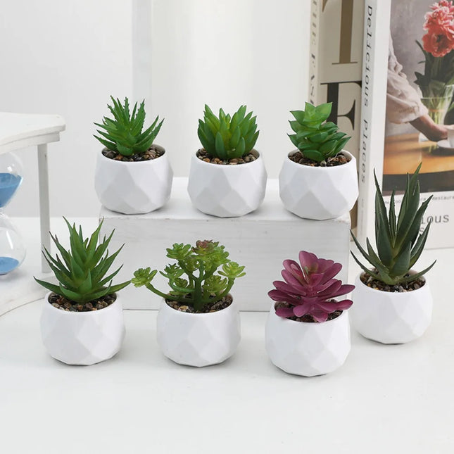 Mini Artificial Succulent Bonsai Plants