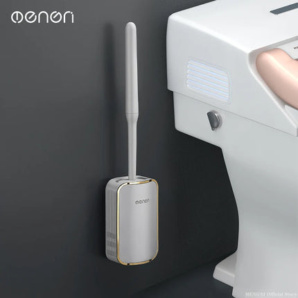 Wall-Mounted Quick-Drain Toilet Brush Set