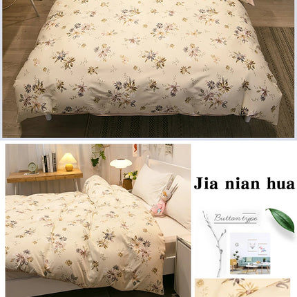 100% Cotton Duvet Cover Double Size Duvet Cover 200x230 Skin friendly Breathable Active Flower Print Pillow Cover Buy separately
