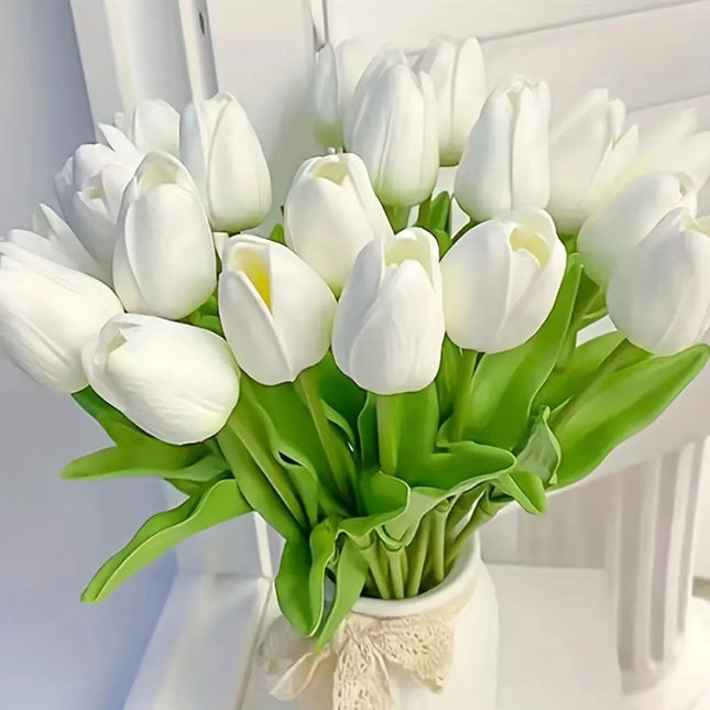 10Pcs Artificial Realistic Touch Tulip Flowers