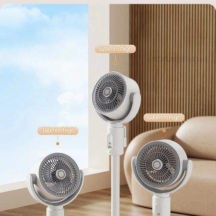 360 Circulation Quiet Powerful Floor Fan,Standing Smart Fans,with Remote Control Adjustable Height