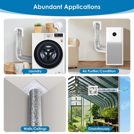4 Inch Dryer Vent Wall Plate Dryer Vent Quick Connector Kit Fits 4 Inch Tubes Hose Duct Connector Adapter