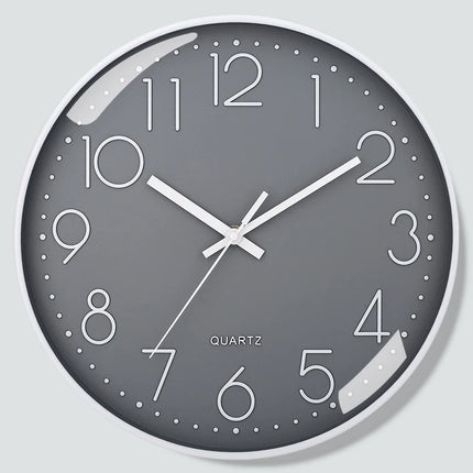 8 Inch Mute Digital Quartz Wall Clock
