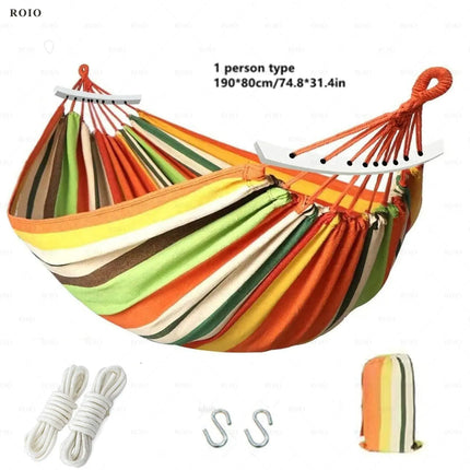 Durable Canvas Camping Hammock with Carry Bag