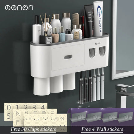 Magnetic Adsorption Inverted Toothbrush Holder