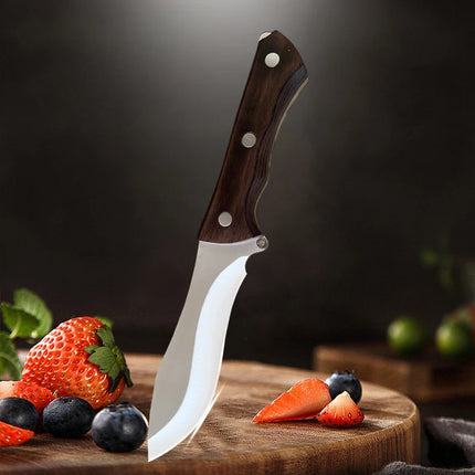 Boning Knife Barbecue Camping Cleaver Meat Cut Fruit Kitchen Knives Chef Utility Butcher Knife Sharp Blade Wooden Handle Cleaver