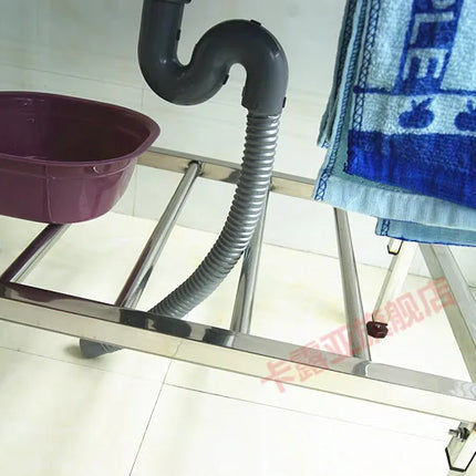 The kitchen is thick and simple, stainless steel sink, single sink, double sink, large single sink with bracket, water basin, ve