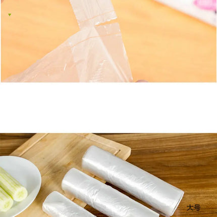 100PCS Transpare Roll Fresh-keeping Plastic Bags of Vacuum Food Saver Bag 3 Sizes Food Storage Bags with Handle Keep Fresh XXM