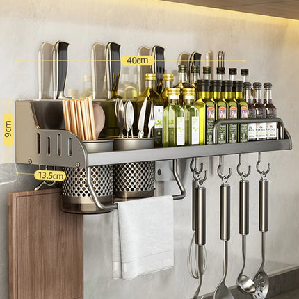 Kitchen Spice Storage Knives Holder Knife Stand Spice Rack Organizer Knives Holder Spoon and Chopsticks Rest Hanging Organizers