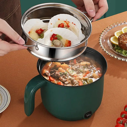 1.5L Mini Home Cooking Pot Multifunctional Rice Cooker Non Stick Pan Safety Material Potable Stockpot Utility Electrice
