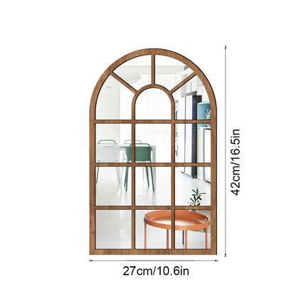 Small Farmhouse Style Wooden Acrylic Mirror Stickers DIY Bedroom Living Room Background Wall Home Decoration Wallpaper
