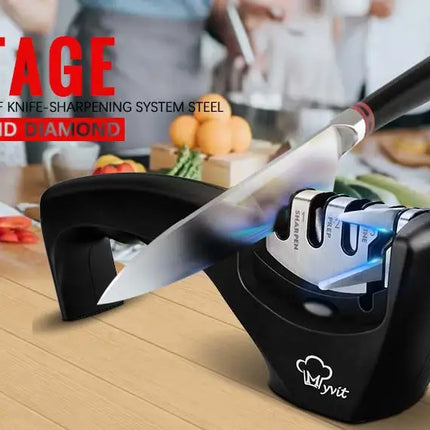 Knife Sharpener Professional Sharpening Stone Whetstone Grindstone 2/3/4 Stages Kitchen Knives Scissor Grinder Stone Householder