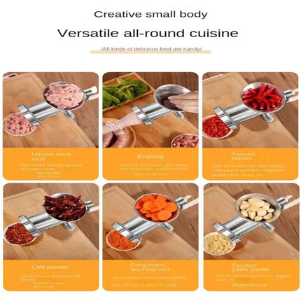 Heavy Duty Hand Operated Manual Kitchen Meat Mincer Noodles Grinder Sausage Filler Fruit Vegetable Beef Sausage Pasta Maker New