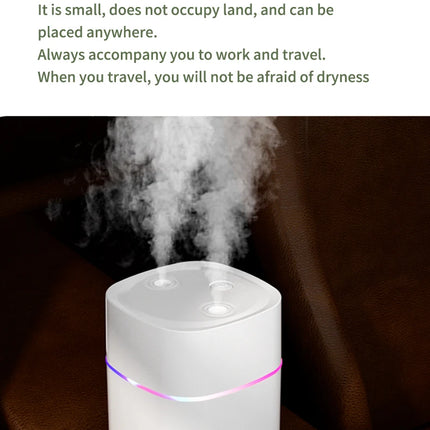 USB Air Humidifier Double Spray Port Essential Oil 600ml Aromatherapy Humificador Cool Mist Maker Fogger Purify for Home Office