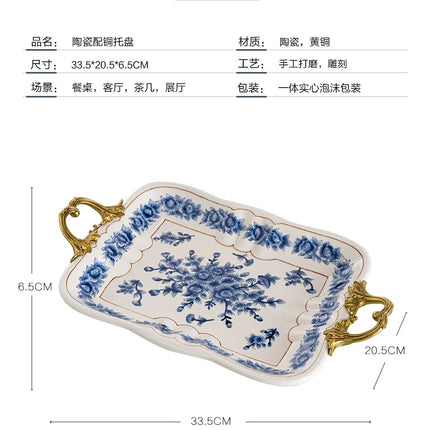 Kitchen Unique Plate Organizer Modern Design Aesthetic Plates Art Fashionable Bandeja Decorativa Centro De Mesa Home Accessories