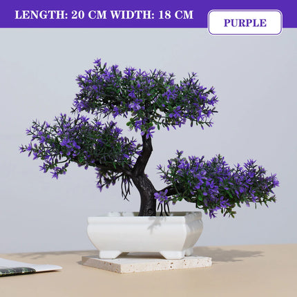Artificial Bonsai Tree Potted Plant Small Table Decor