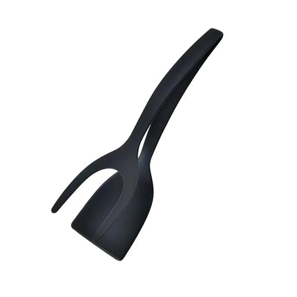 2-in-1 Grip Flip Spatula Tongs Silicone Egg Flipper Pancake Tool