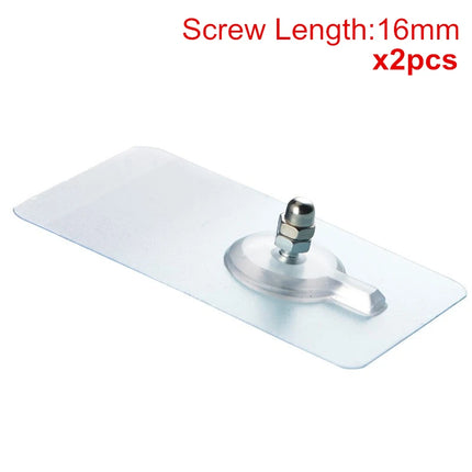 2pcs Heavy Duty No Drill Screw Stick-On Punch Nail Screw Strong Adhesive No Trace Bathroom Kitchen Nailless Wall Hook Screw Rods