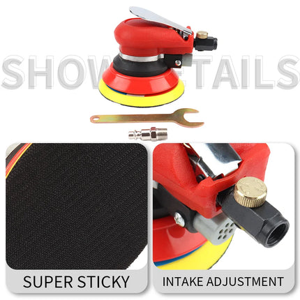 High Quality  5" 6" Pneumatic Air Orbital Sander 125/150mm Air Sanding Machine Polisher Air Tool for Wood Car Metal Polishing