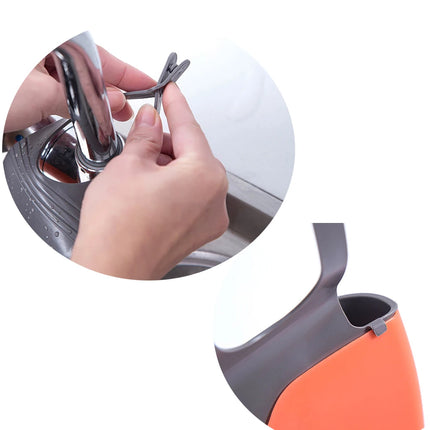 Hot Home Storage Drain Basket Kitchen Sink Holder Adjustable Soap Sponge Shlf Hanging Drain Basket Bag Kitchen Accessories
