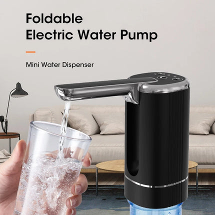 Water Dispensers Foldable Water Bottle Pump Automatic Dispenser Pump Button Control Portable Electric Water Dispenser for Home
