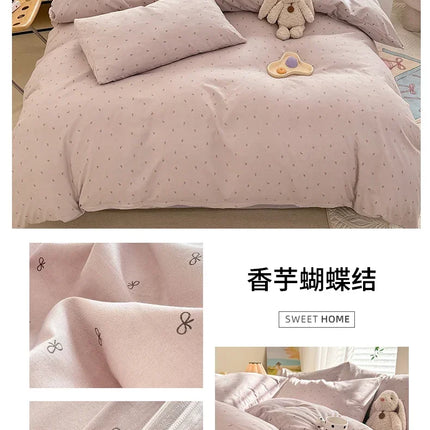Floral Style Duvet Cover Sets Single/Queen/King Soft Washed Cotton Bed Cover Sets 240x220 Bedding Sets